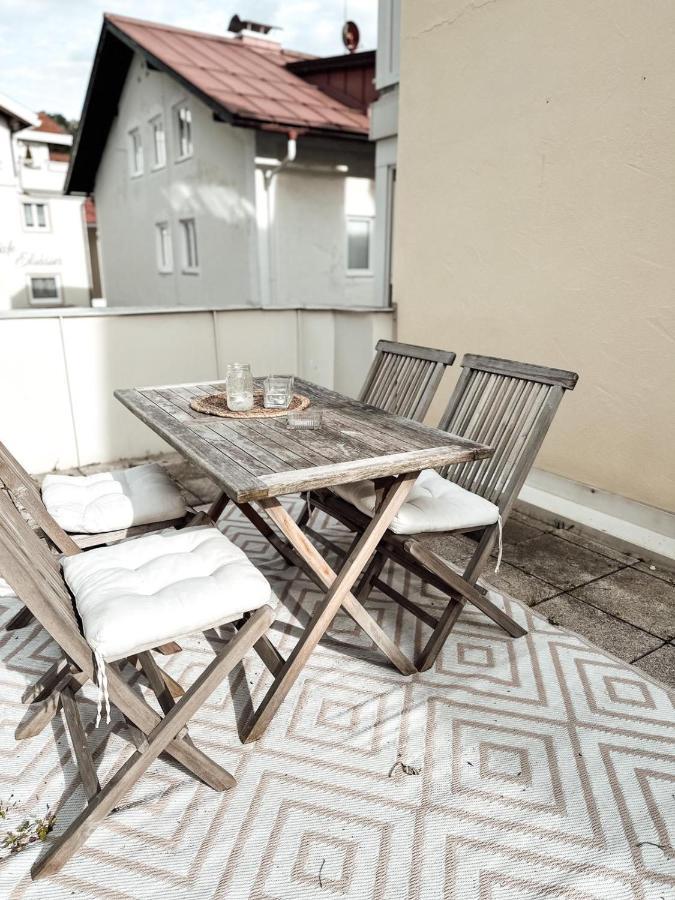 Zentrale Wohnung + Dachterrasse Sonthofen Exterior foto